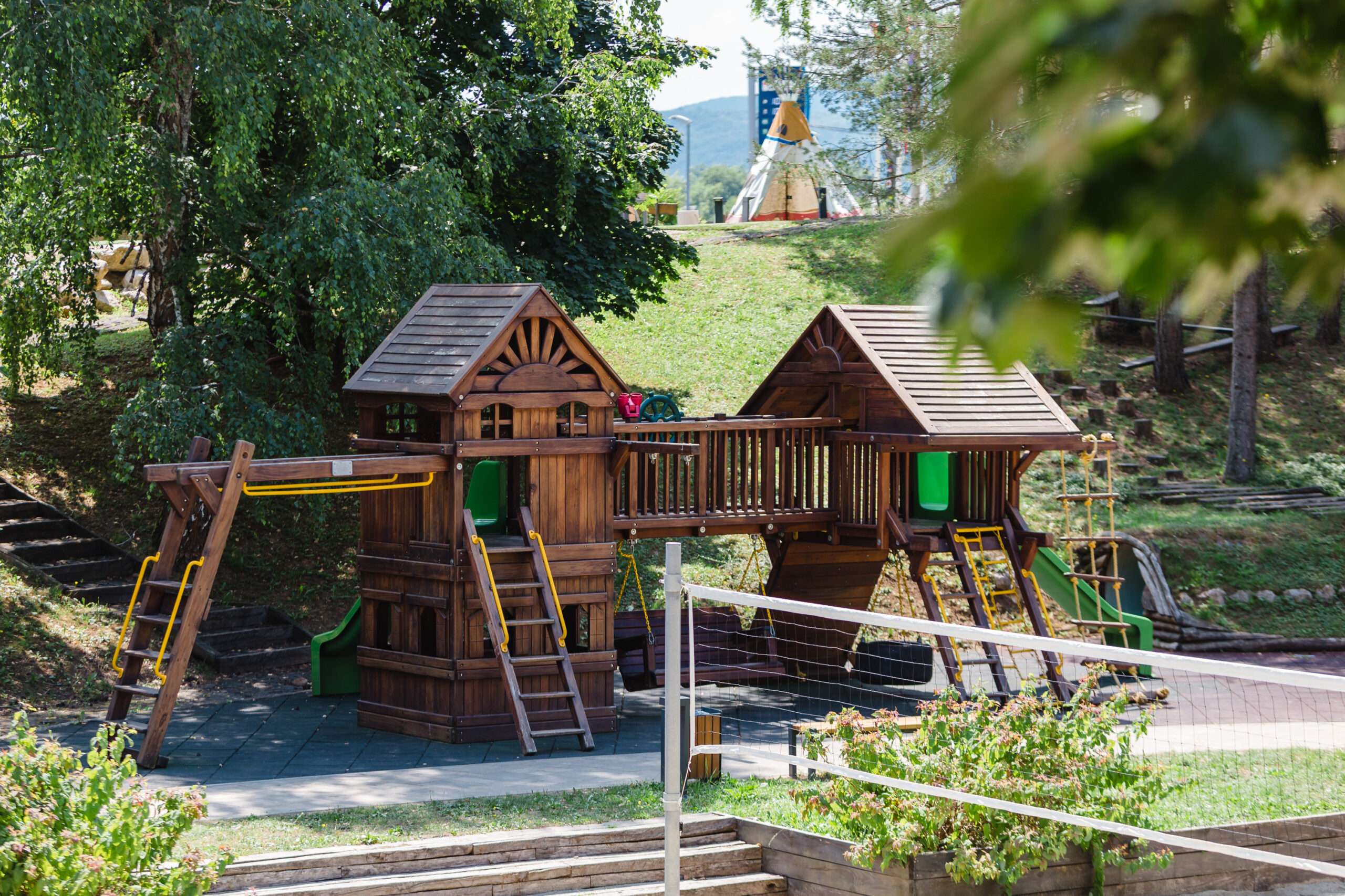 A children's play area at Plitvice Holiday Resort