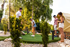 People playing golf at Plitvice Holiday Resort