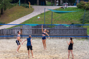Young people playing volleyball at Plitvice Holiday Resort